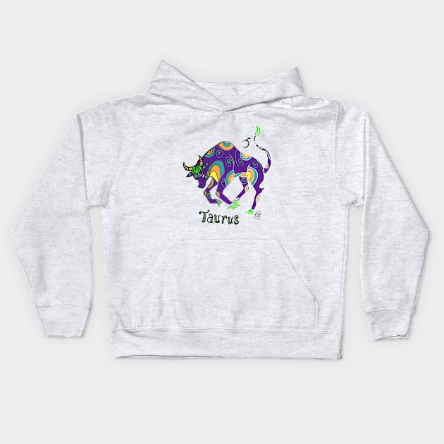 Taurus Kids Hoodie by charleyllama